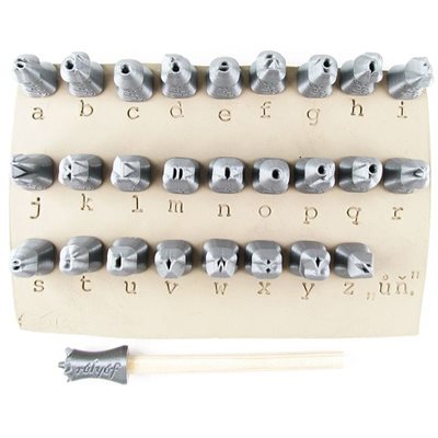 Estampes Alphabet Courier LC 0,25"